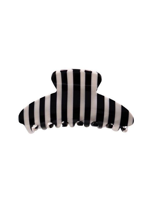 black and white stripe hair clip