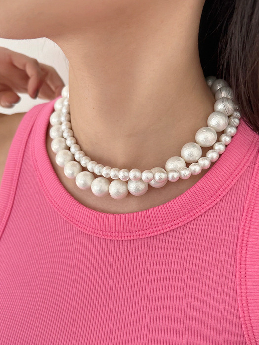 rough pearl necklace (L)