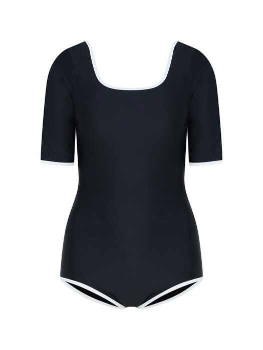 Square Neck SwimSuit[LMBBSW200]-Black