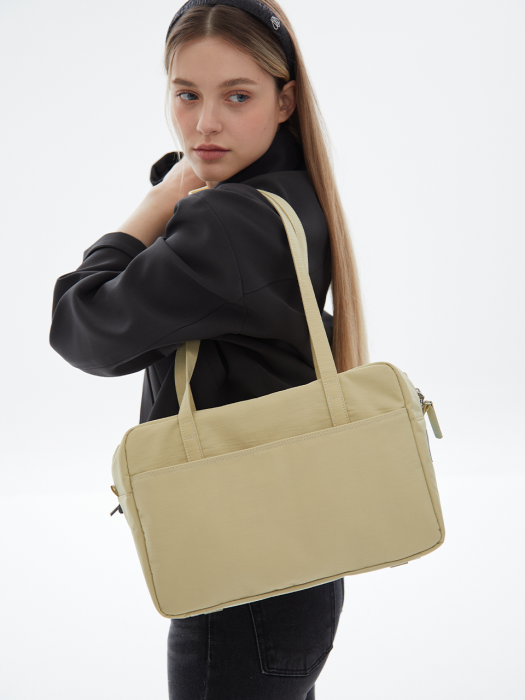 NYLON SHOULDER BAG_LIGHT YELLOW