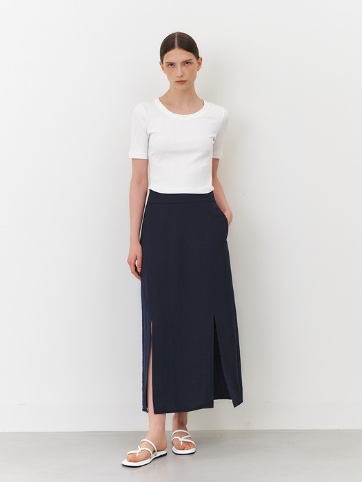 RTR SLIT BANDING SKIRT_2COLORS