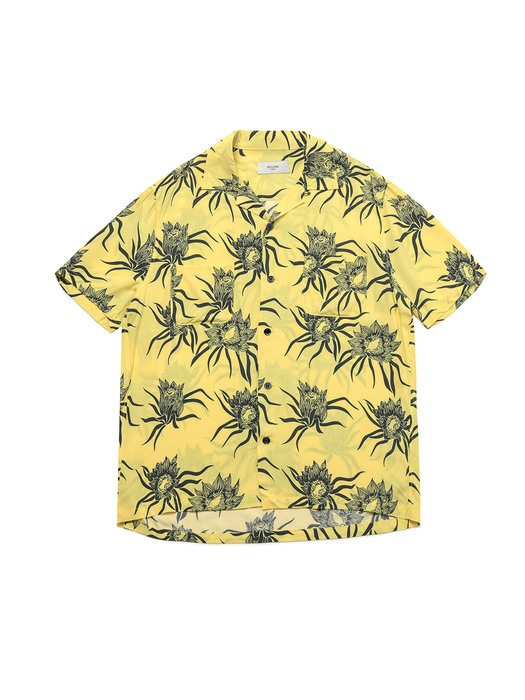 HAWAIAN SHIRT FLOWER YELLOW