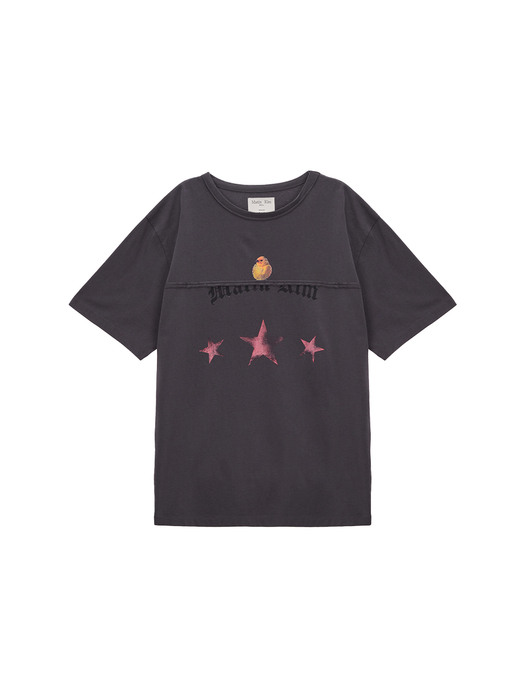 MATIN BIRD TOP IN CHARCOAL