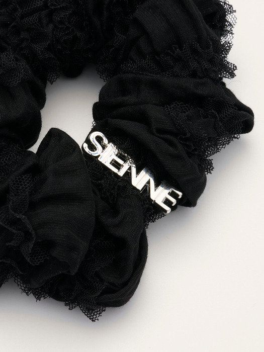 Metal Lace Scrunchy (Black)