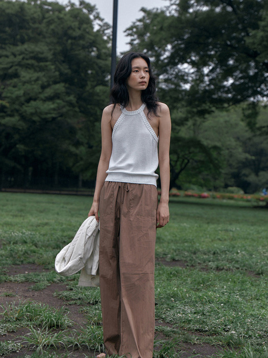 Rounge Wide Pants(Brown)