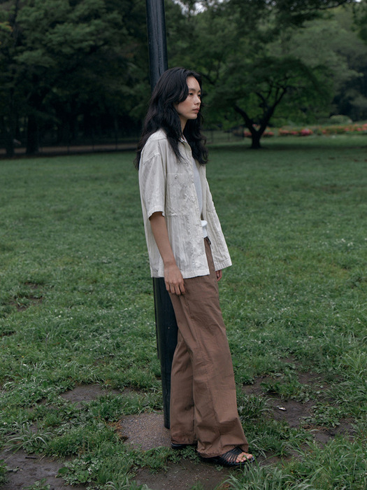 Rounge Wide Pants(Brown)