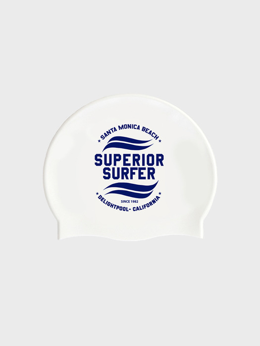 Superior Surfer Swim Cap - White
