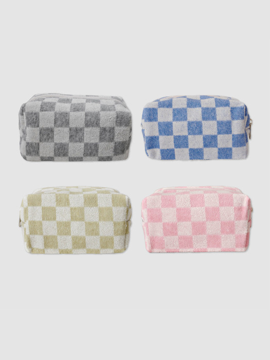 Checker Board  terry pouch (4colors)