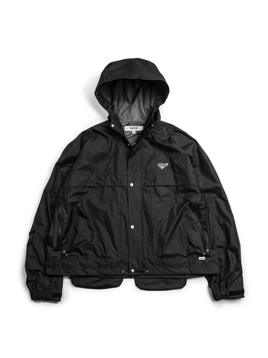 3L Nylon Ripstop Mountain Jacket (Waterproof) -Black-