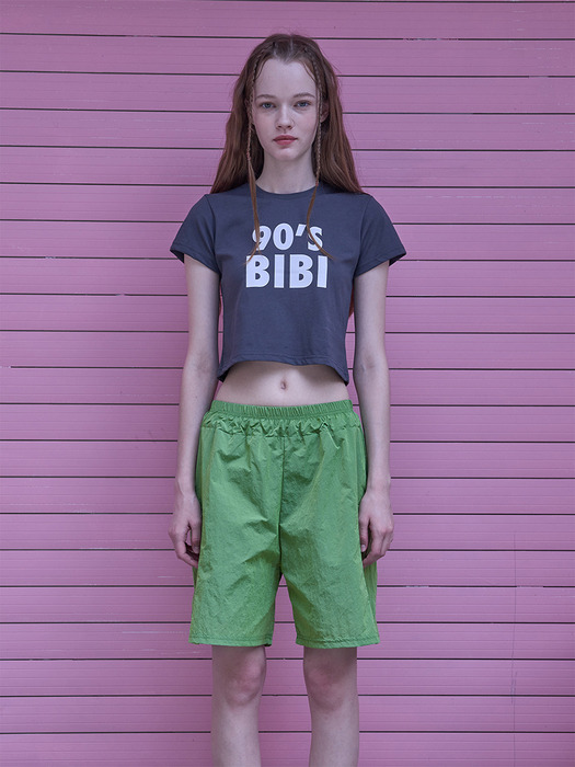 Semi Crop BIBI printing Short Tshirts