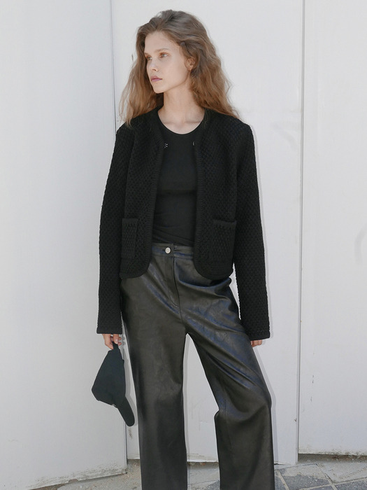 [Day-wool] Eco Leather Pants