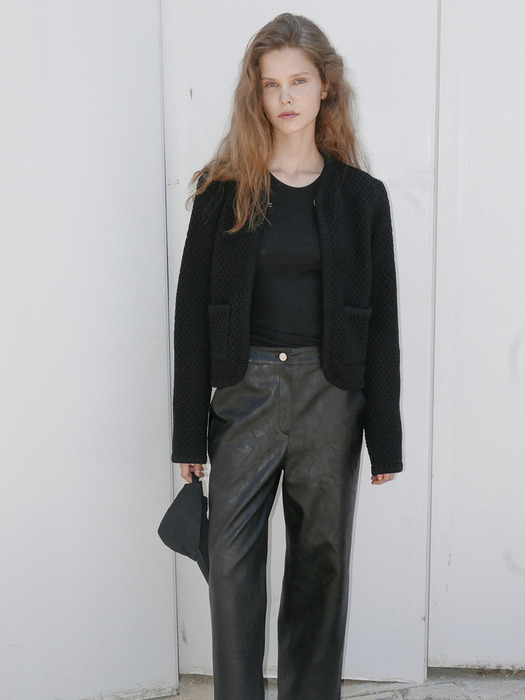 [Day-wool] Eco Leather Pants