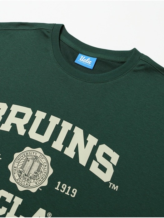 남성 BRUINS 아트웍 루즈핏 라운드 티셔츠[GREEN](UZ7ST12_66)