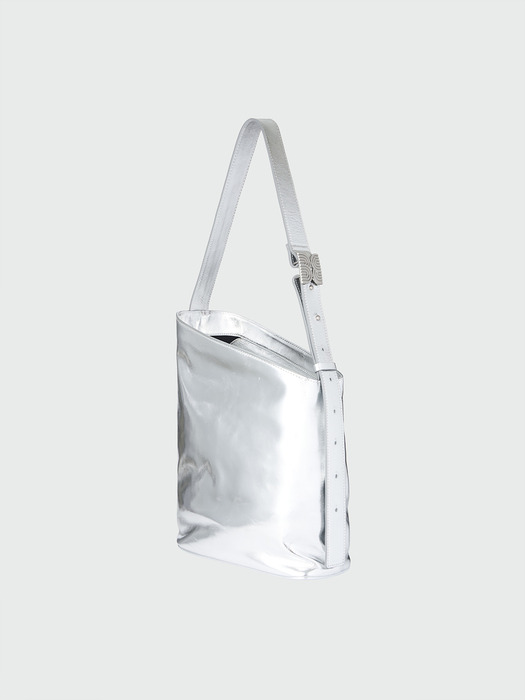 HALOG Asymmetric Shoulder Bag - Silver