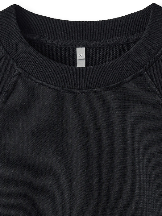 패널 벌룬 스웨트 셔츠 (블랙)