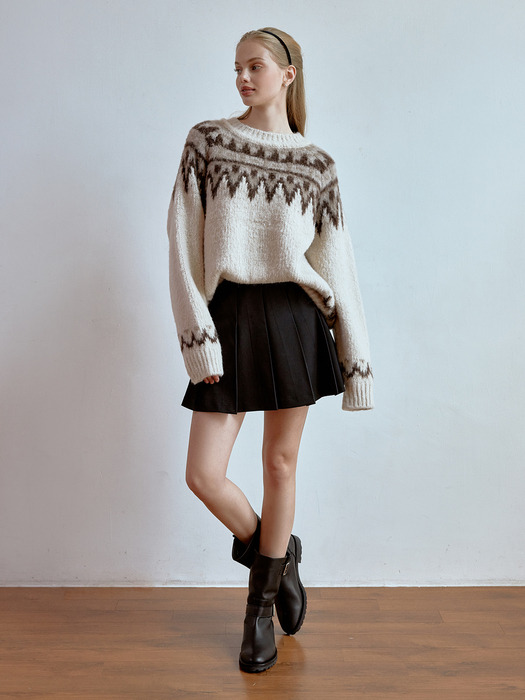 Ber nordic wool knit (beige)