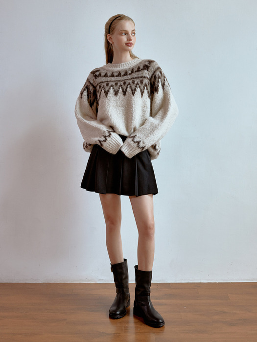 Ber nordic wool knit (beige)
