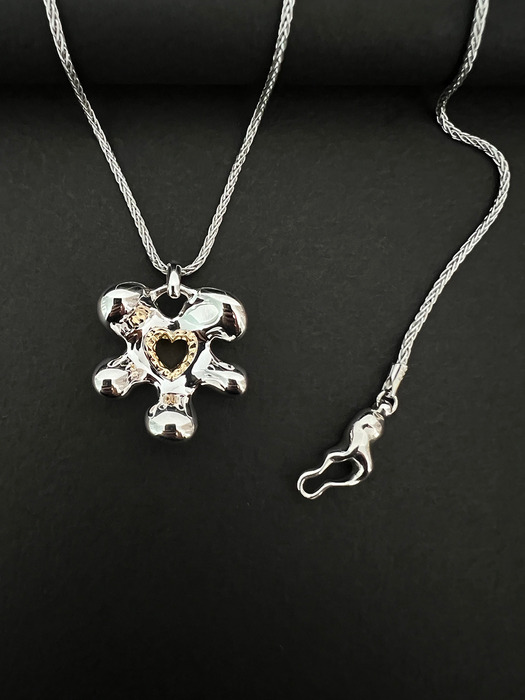 Bubble heart Chain necklace