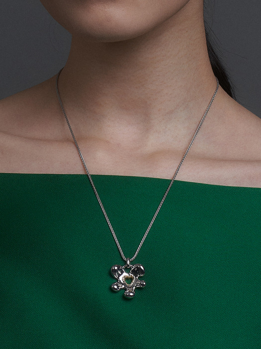 Bubble heart Chain necklace