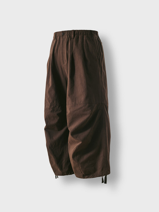 Lazy Twill Balloon Pants - Brown