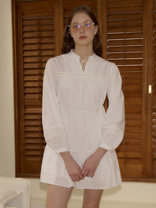 Lace Cotton Mini Dress