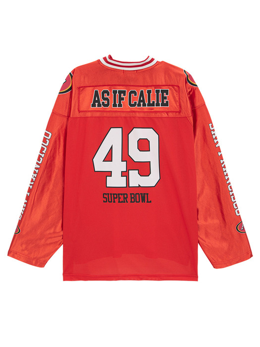 SUPER BOWL FOOTBALL JERSEY RED