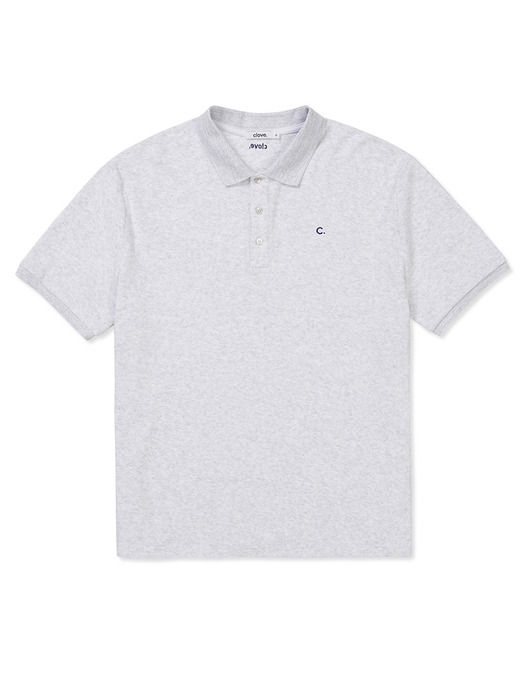 [24SS clove] Soft Terry Polo Shirt_Men (Light Grey)