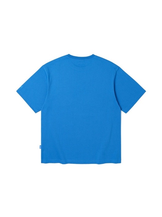 남여공용 코튼 베이직 아트웍 반팔 티셔츠[BLUE](UA4ST96_43)