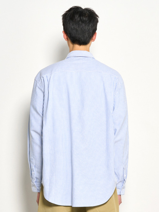 MAN 베이직 옥스퍼드 스트라이프 셔츠 [BLUE] / SBD1U03001
