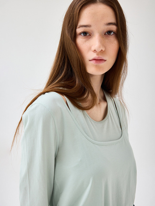 LAYER JERSEY TEE _ MINT