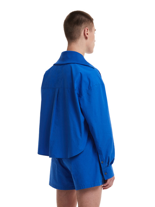 [리퍼브세일] Crop Shirt_BLUE