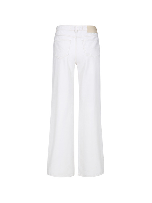 SIDE BUTTONED JEANS_WHITE