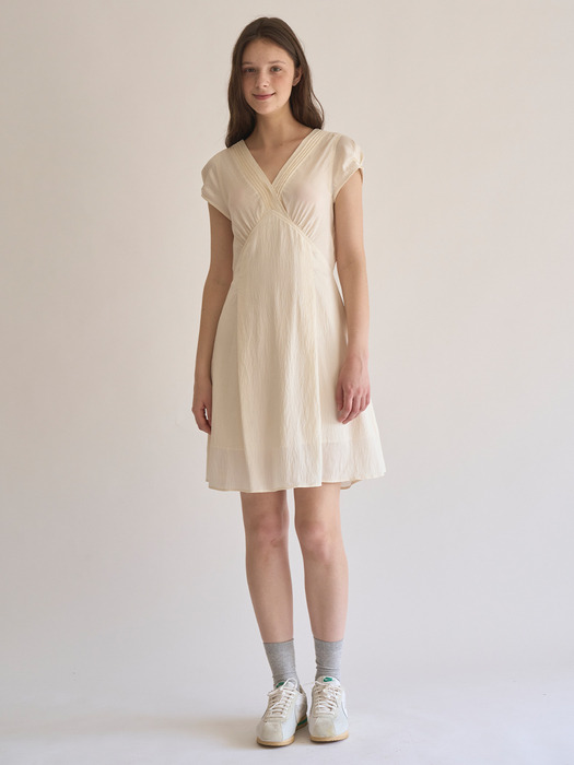 Jane Pintuck Dress (Pearl)