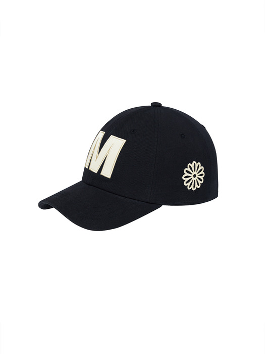 CAP M SATIN_BLACK IVORY