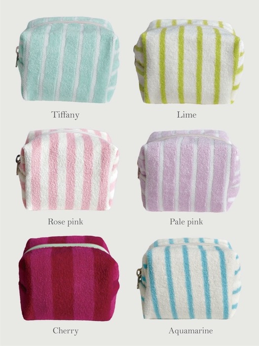 Stripe Terry Pouch (6colors)(S,L)