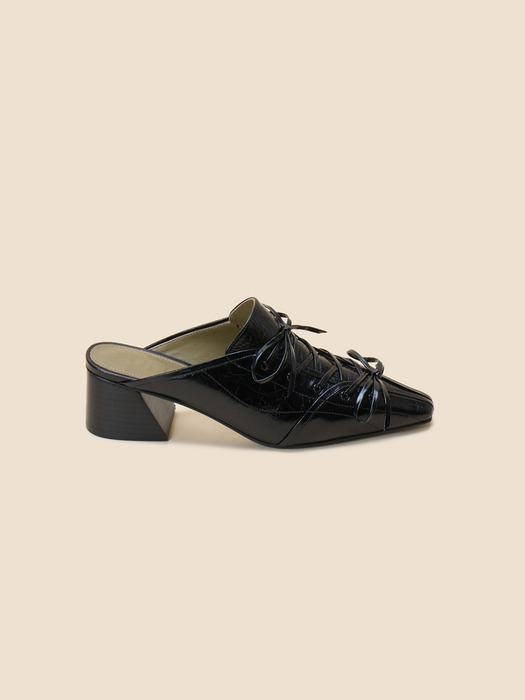 Ribbon point mule(black)_DG2CA24501BLK