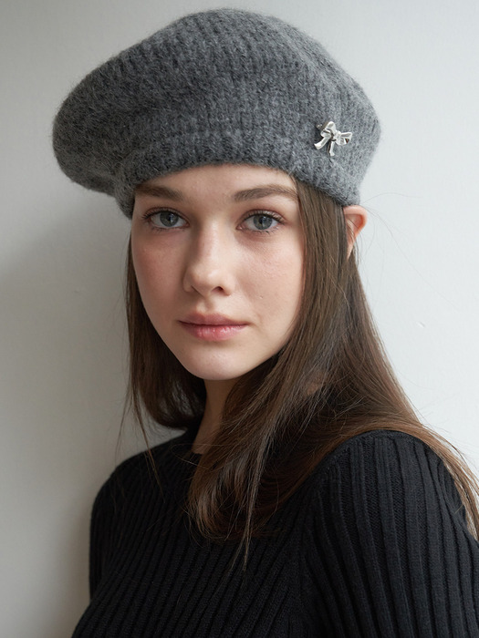 Ribbon Knit Beret (3color)