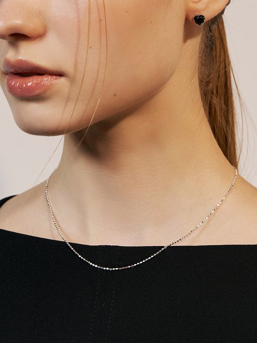 [sv925] flat ball chain necklace