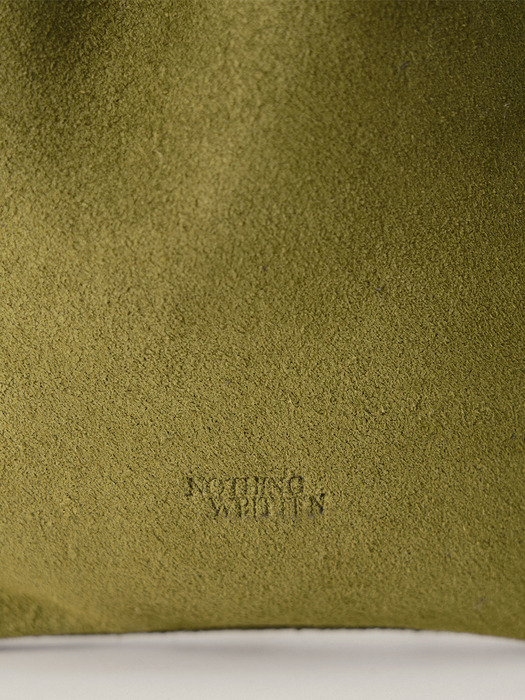 Fatu shoulder mini bag (Olive green suede)