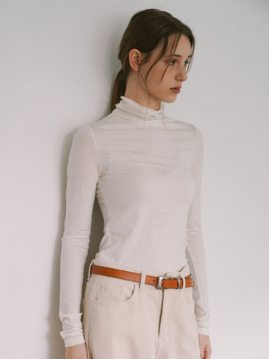 Wool Slim T-shirt - Ivory