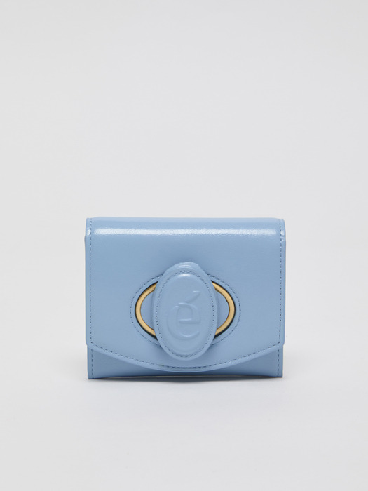 Oval wallet(Wavy blue)