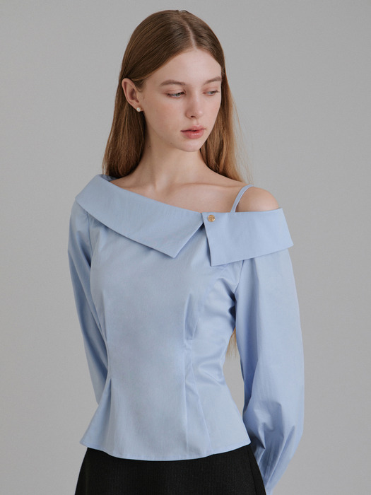 MULE OFF SHOULDER BLOUSE_LIGHT BLUE