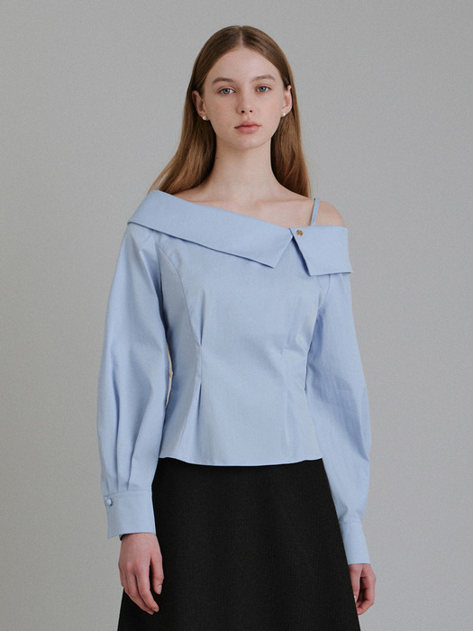 MULE OFF SHOULDER BLOUSE_LIGHT BLUE