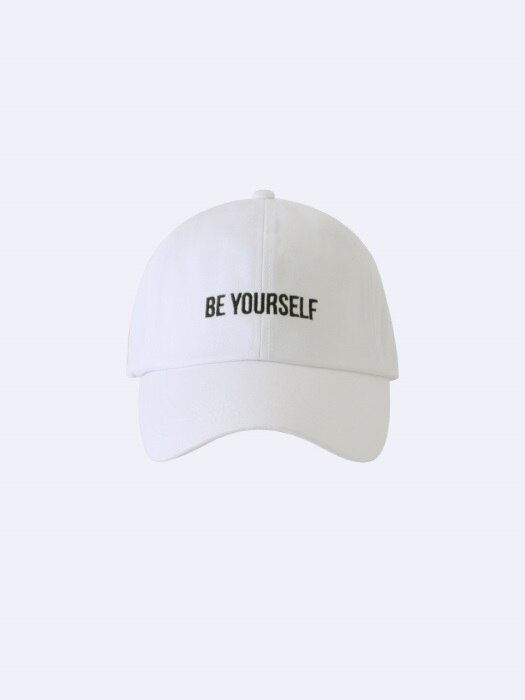 츄바스코 (BE YOURSELF) slogan softshell ball cap WHITE CBC16008
