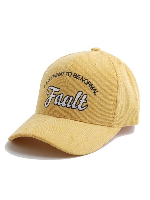 FAULT CORDUROY CAP(YELLOW)