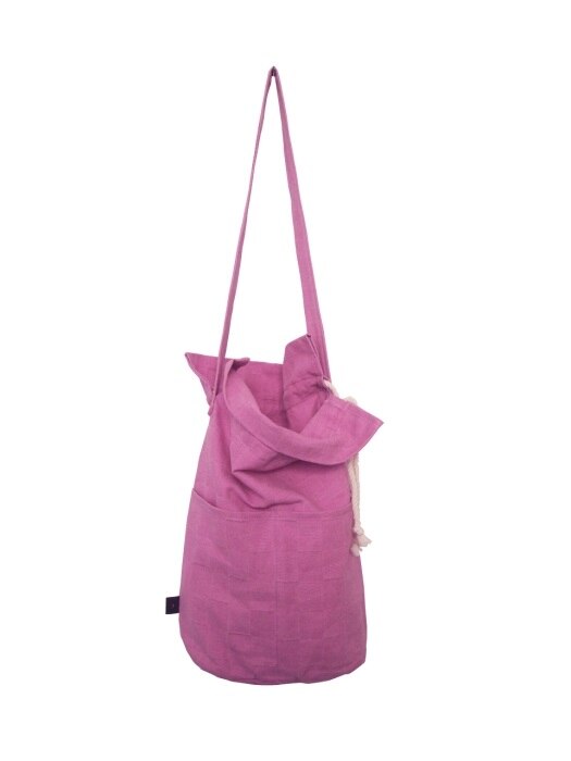 waffle cotton bucketbag_purple