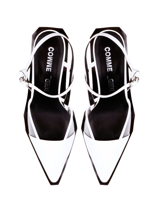 Strap sling-back shoes(BLACK LABEL)-CG1012WH