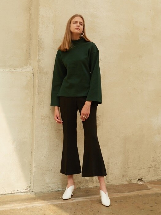 18FW WIDE FLARED TROUSERS BLACK
