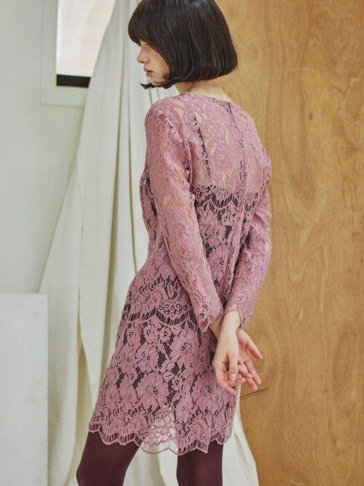 Formal Lace Dress_Indie Pink