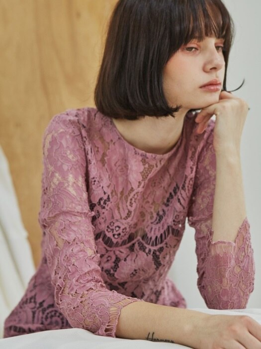 Formal Lace Dress_Indie Pink